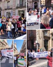 Assistenza alunni con disabilità, la protesta di famiglie e lavoratori