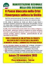 “EMERGENZA SICILIA”, IL 23/11 A PALERMO “PER” CHIEDERE IL CAMBIAMENTO