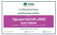 La Cisl nel territorio pianificazione attività