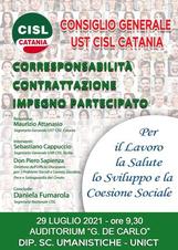 LAVORO-SALUTE-SVILUPPO, IL CONSIGLIO GENERALE DELLA CISL ETNEA