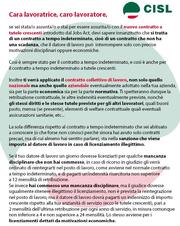 "CARA LAVORATRICE, CARO LAVORATORE..." LETTERA A UN NUOVO ASSUNTO